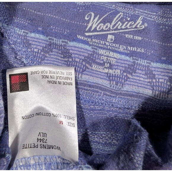 Woolrich Womens Petite M Purple Striped 1/4 Zip Shirt Lightweight Sweater Top - Picture 4 of 7